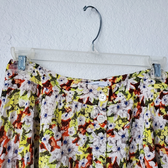 Paris Atelier & Other Stories Midi floral skirt size 4 - Picture 5 of 14